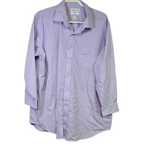 Saddlebred BIG Lavender Dress Shirt Men’s 2XL Easy Care Button Front Pocket